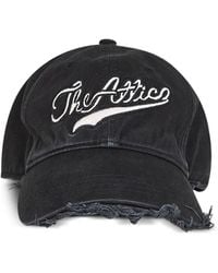 The Attico - Baseball Cap With Embroidery Logo And Frayed Hem - Lyst