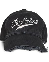 The Attico - Baseball Cap With Embroidery Logo And Frayed Hem - Lyst
