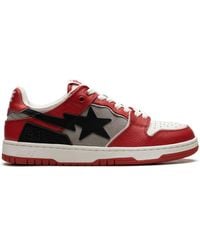 A Bathing Ape - Sk8 Sta #1 M2 "red" Sneakers - Lyst