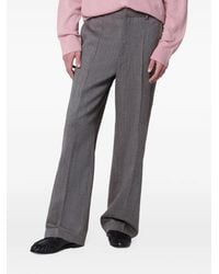 Séfr - Herringbone-Pattern Tailored Wool Trousers - Lyst