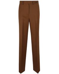 Kiton - Pressed-Crease Straight-Leg Trousers - Lyst