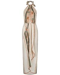 Johanna Ortiz - Centro Del Cielo Geometric-Pattern Midi Dress - Lyst