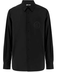 Just Cavalli - Logo-Emblem Long-Sleeve Shirt - Lyst