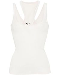 ANDREADAMO - Fine-ribbed Cut-out Tank Top - Lyst