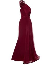 Ana Radu - Vestido largo con aplique de rosa - Lyst