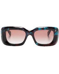 Chloé - Havana Rectangle-frame Sunglasses - Lyst