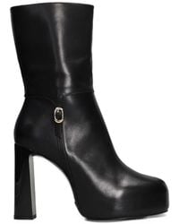 GOLD&ROUGE - Manu Buckle-Detail Platform Ankle Boots - Lyst