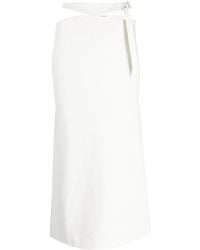 The Attico - Cut-Out Midi Skirt - Lyst