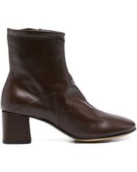 Pomme D ́Or - 65Mm Block-Heel Leather Ankle Boots - Lyst