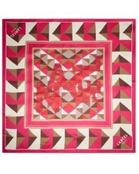 Lancel - Labyrinth Silk Scarf - Lyst