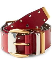 Versace - Studded Leather Belt 4 Cm - Lyst