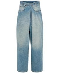 Maison Margiela - Wrap-Front Faded Jeans - Lyst