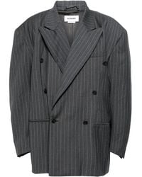 Hed Mayner - Striped Double-Breasted Blazer - Lyst