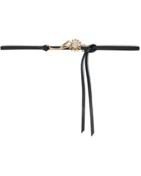 Maje - Flower-Detail Leather Belt - Lyst