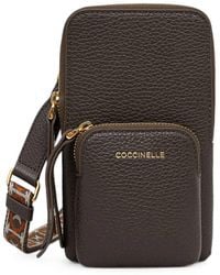 Coccinelle - Grained-Leather Logo-Stamp Phone Case - Lyst