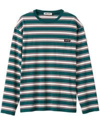 Miu Miu - T-Shirt A Righe - Lyst