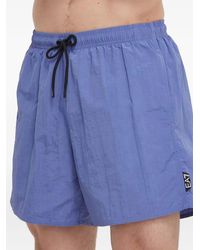 EA7 - Short De Bain À Patch Logo - Lyst
