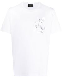 Brioni - T-Shirt mit grafischem Print - Lyst