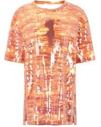 Rabanne - T-Shirt À Ornements De Sequins - Lyst