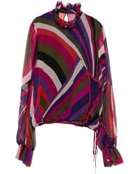 PUCCI - Abstract-Print Blouse - Lyst