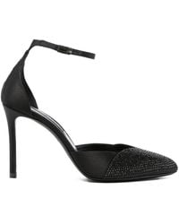 Giorgio Armani - 90Mm Crystal-Embellished Ankle-Strap Pumps - Lyst