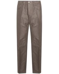 Rick Owens - Pressed-Crease Straight-Leg Trousers - Lyst