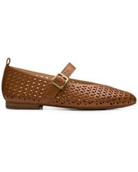Clarks - Laser-Cut Leather Ballet Flats - Lyst