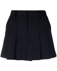 P.A.R.O.S.H. - Pleated Virgin-wool Blend Miniskirt - Lyst