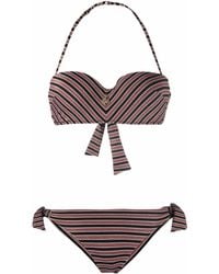Emporio Armani - Striped Bikini Set - Lyst