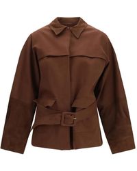 Fabiana Filippi - Belted Suede-Trimmed Jacket - Lyst