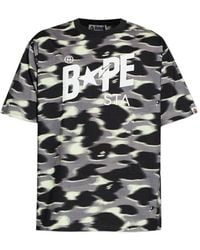 A Bathing Ape - Camouflage-Print Short-Sleeve T-Shirt - Lyst