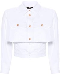 Elisabetta Franchi - Layered Cotton-poplin Shirt - Lyst