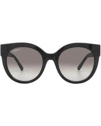 Ferragamo Eyewear - Round-Frame Sunglasses - Lyst