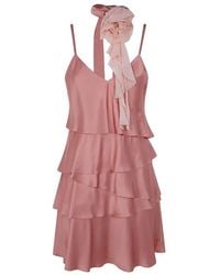 Blugirl Blumarine - Tie-Detail Mini Dress - Lyst