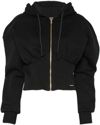 Just Cavalli - Corset-Style Zip-Up Hoodie - Lyst