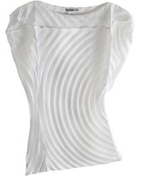 Issey Miyake - Paper Bag Pleats Curved Top - Lyst