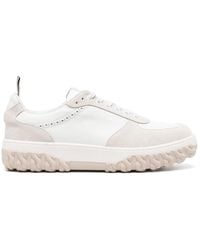 Thom Browne - Letterman Panelled Lace-up Sneakers - Lyst