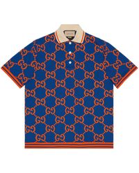 Gucci - GG Supreme Cotton Polo Shirt - Lyst