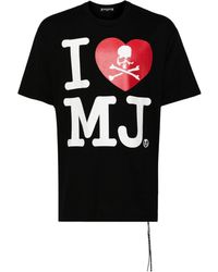 Mastermind Japan - I Love Mj-print Cotton T-shirt - Lyst