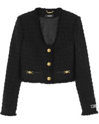 Versace - Heritage Tweed Cropped Jacket - Lyst