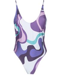 Adriana Degreas - Wave-print Low-back Swimsuit - Lyst