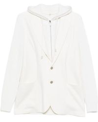 Eleventy - Hooded Button Blazer - Lyst