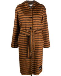 Marni - Striped Hooded Coat - Lyst