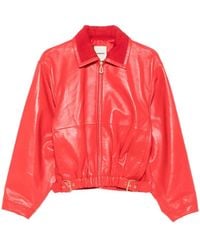 Sandro - Leather Jacket - Lyst