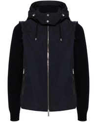 Moorer - Contrasting Hooded Jacket - Lyst