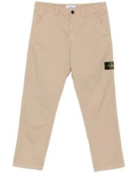 Stone Island - Straight Trousers - Lyst