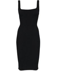 Hunza G - Midi Dress With Square Neckline - Lyst