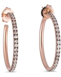 Sylva & Cie - Orecchini A Cerchio Con Diamanti - Lyst