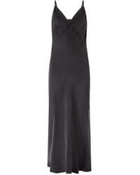 Pinko - Midi Slip Dress With Removable Love Birds Logo - Lyst