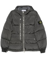 Stone Island - Gefütterte Jacke mit Logo-Patch - Lyst
